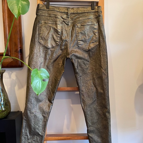 Banana Republic SZ 29 Gold Metallic High Rise Skinny Jeans! - Picture 11 of 11